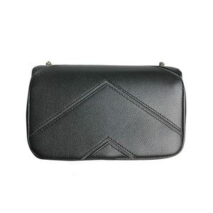 Small Caviar Macro Chevron Black SHW