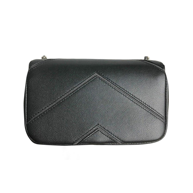 Small Caviar Macro Chevron Black SHW