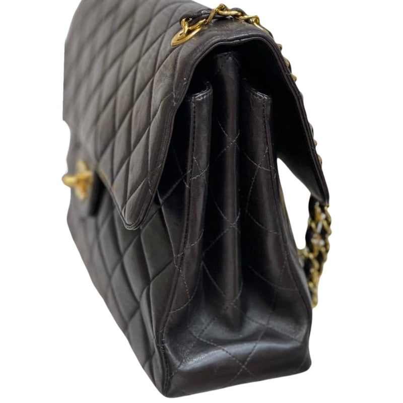 Jumbo Vintage Double-Sided Flap Bag Lambskin Black GHW