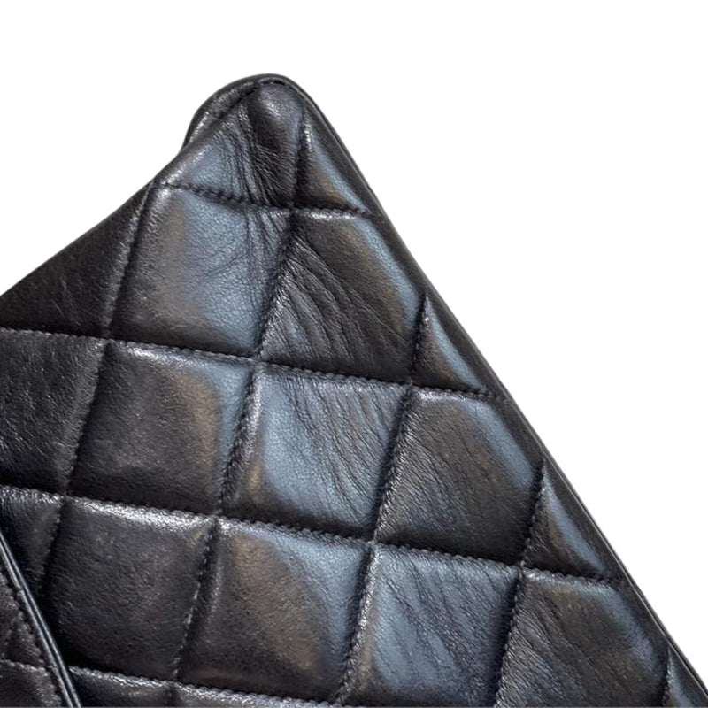 Jumbo Vintage Double-Sided Flap Bag Lambskin Black GHW