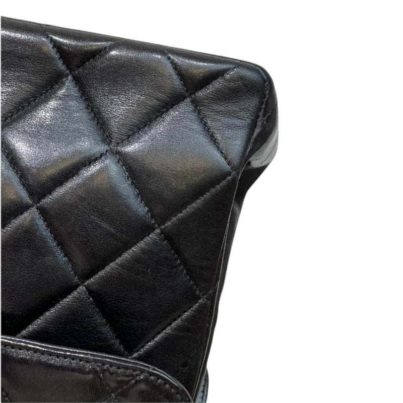 Chanel Vintage Black Jumbo Classic Flap Bag 24k GHW Lambskin Large