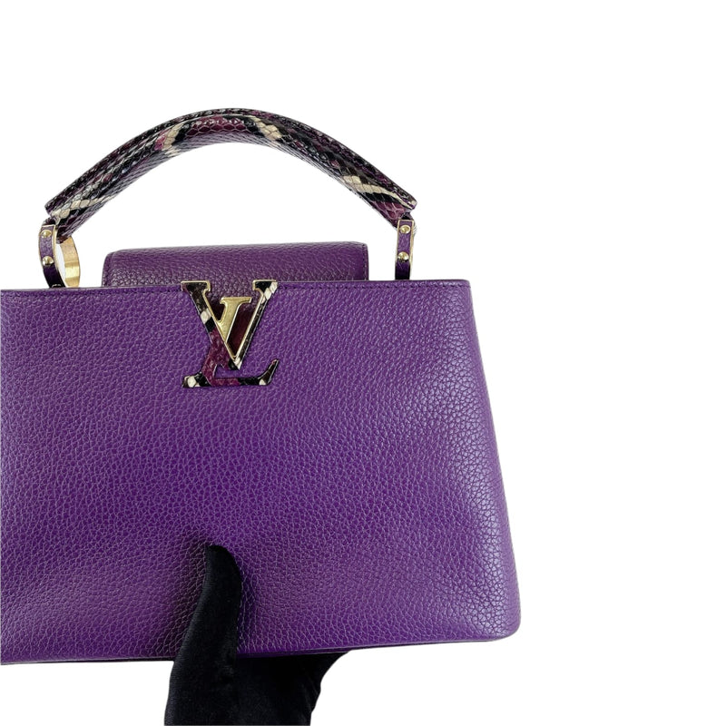 *Fire PRICE* Louis Vuitton Capucines-BB Bag in Black and Python Handle with Silver Hardware RRP £5900
