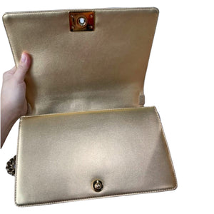 Old Medium Boy Cube Embossed Lambskin GHW
