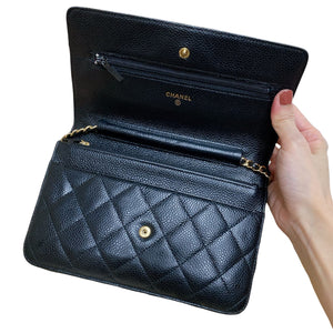 WOC Quilted Caviar Black GHW