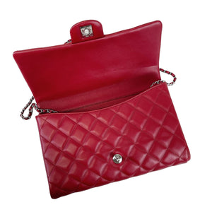 Timeless Clutch in Lambskin Leather Red SHW