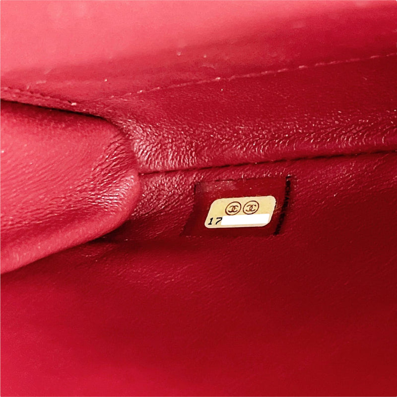 Timeless Clutch in Lambskin Leather Red SHW