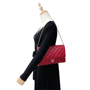 Timeless Clutch in Lambskin Leather Red SHW
