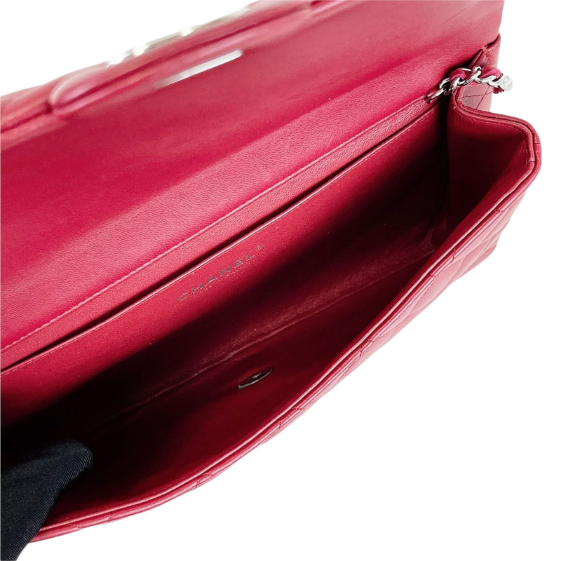 Timeless Clutch in Lambskin Leather Red SHW