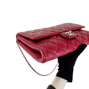 Timeless Clutch in Lambskin Leather Red SHW
