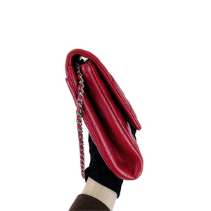 Timeless Clutch in Lambskin Leather Red SHW