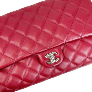 Timeless Clutch in Lambskin Leather Red SHW