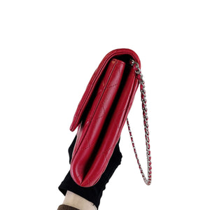 Timeless Clutch in Lambskin Leather Red SHW