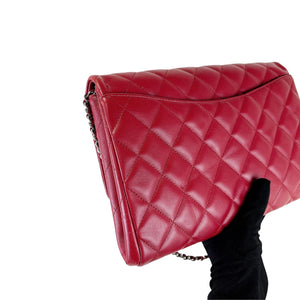 Timeless Clutch in Lambskin Leather Red SHW