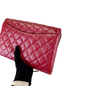 Timeless Clutch in Lambskin Leather Red SHW
