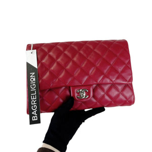 Timeless Clutch in Lambskin Leather Red SHW