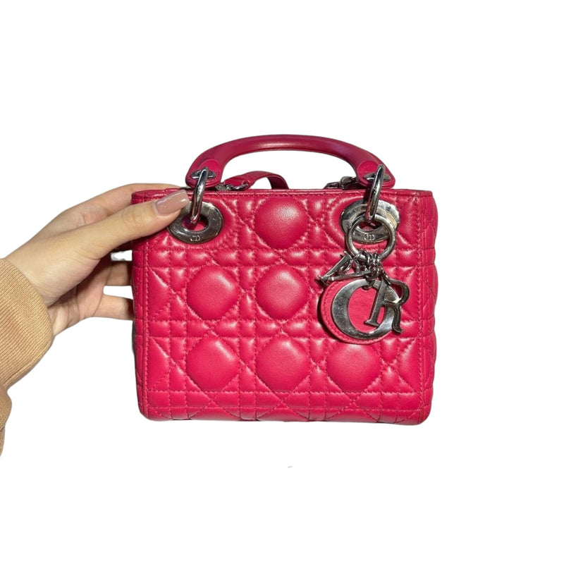 Mini Lady Dior Lambskin Pink SHW