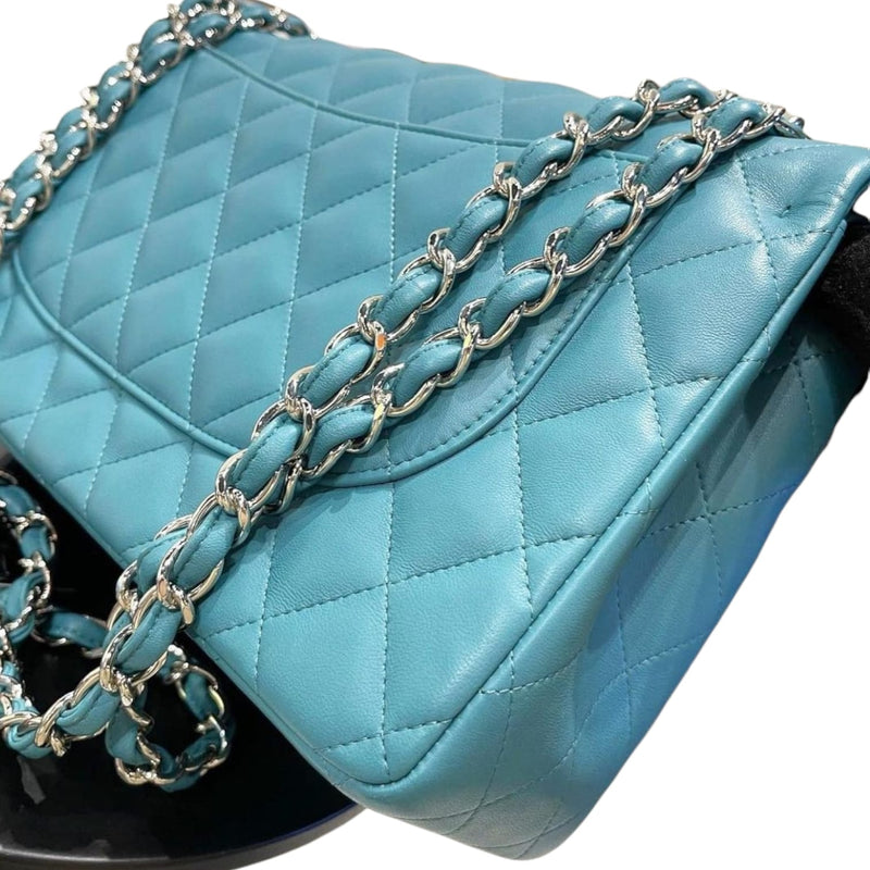 Chanel Blue Lambskin Jumbo Classic Double Flap Bag GHW – Boutique