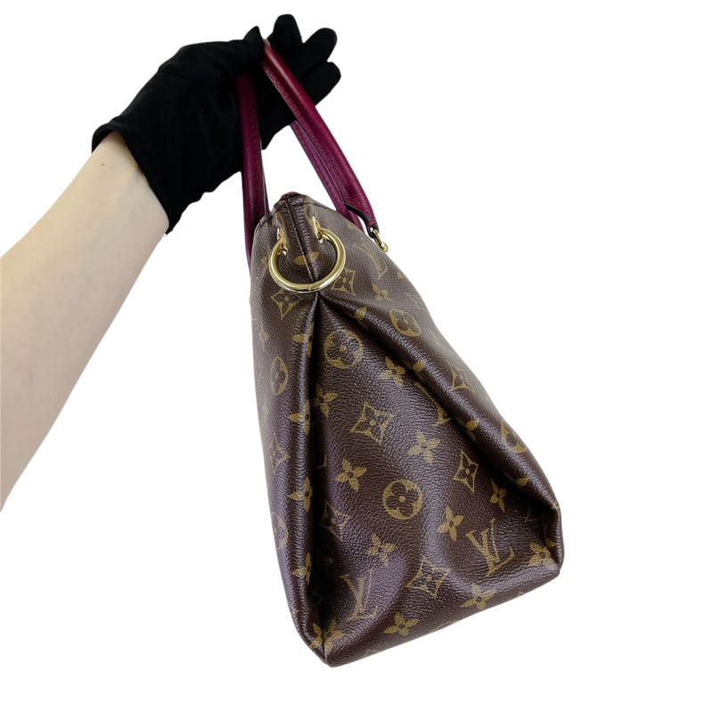 Louis Vuitton Aurore Leather And Ebene Monogram Coated Canvas