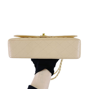 Classic Flap Medium Caviar Beige GHW