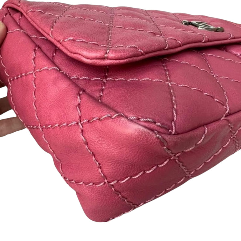 Seasonal Flap Lambskin Pink RHW