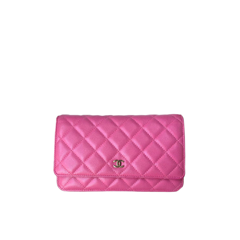 Chanel Wallet On Chain WOC Pink Lambskin Gold Hardware