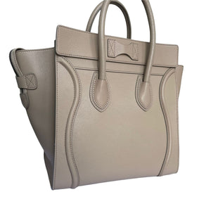 Mini Luggage Grained Leather Beige RHW