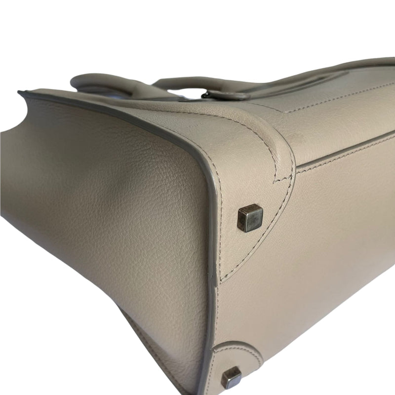Mini Luggage Grained Leather Beige RHW