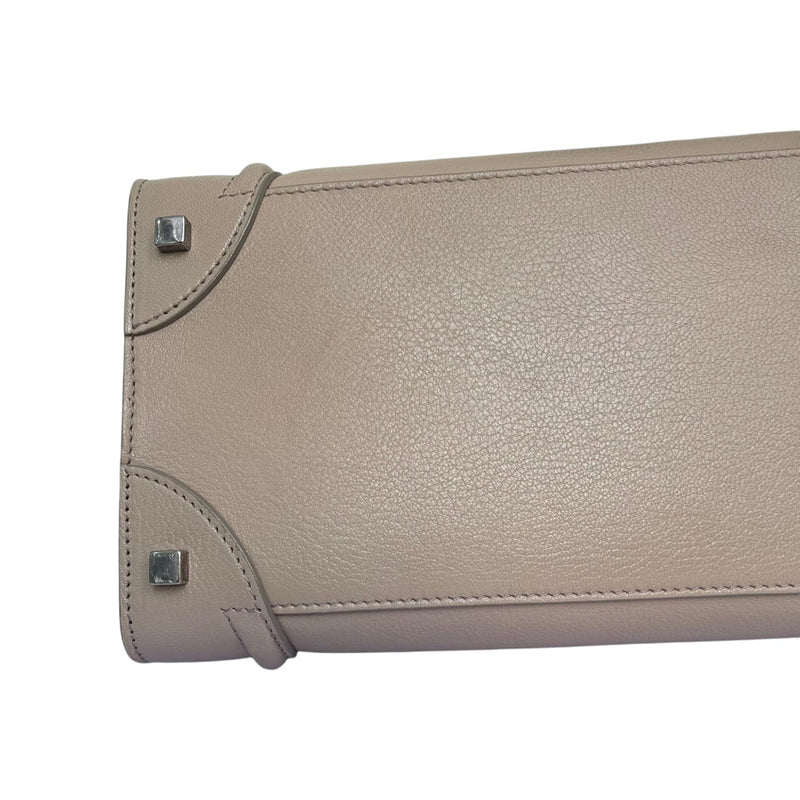 Mini Luggage Grained Leather Beige RHW