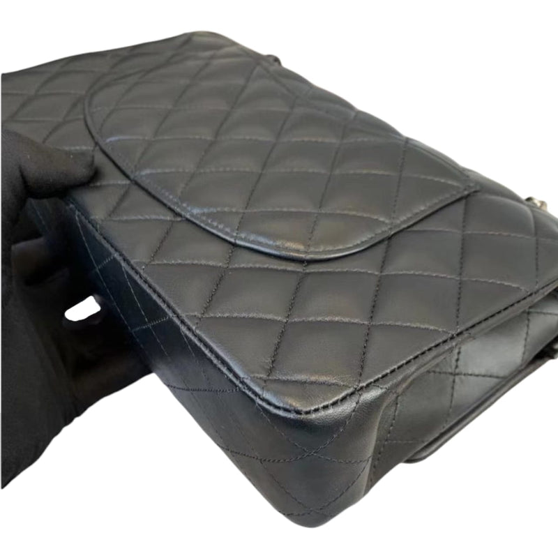 Medium Classic Double Flap Lambskin Black SHW