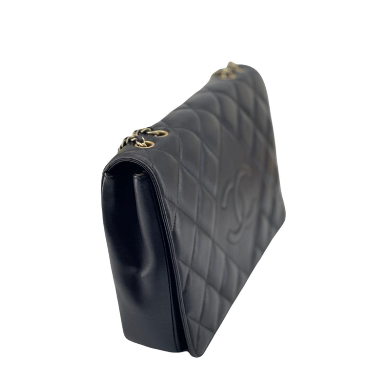 Diamond CC Flap Quilted Lambskin Black GHW