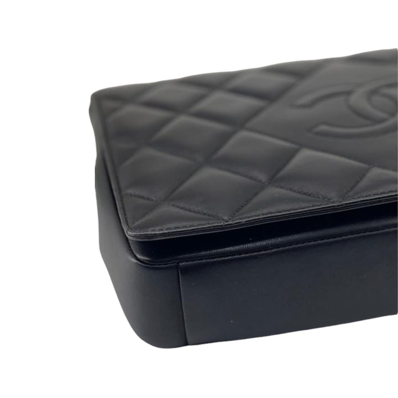 Diamond CC Flap Quilted Lambskin Black GHW