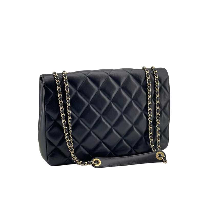 Diamond CC Flap Quilted Lambskin Black GHW