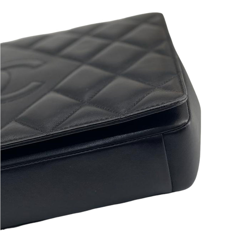 Diamond CC Flap Quilted Lambskin Black GHW