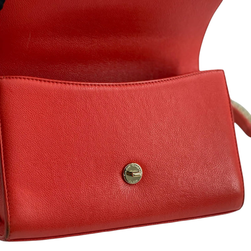 Small Label Click Bag Calfskin Red GHW
