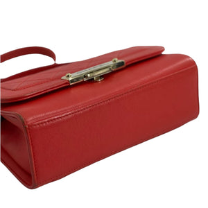 Small Label Click Bag Calfskin Red GHW