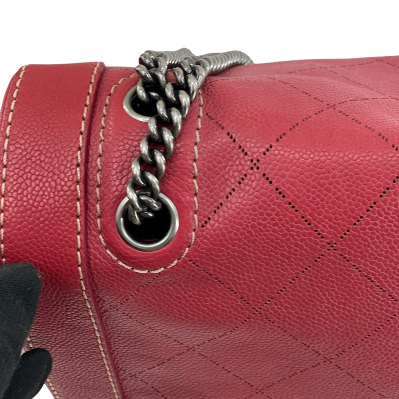CC Flap Diamond Caviar Red RHW