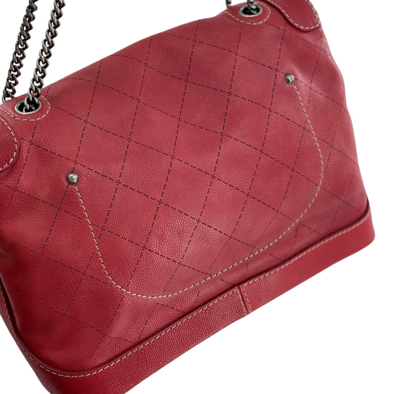 CC Flap Diamond Caviar Red RHW