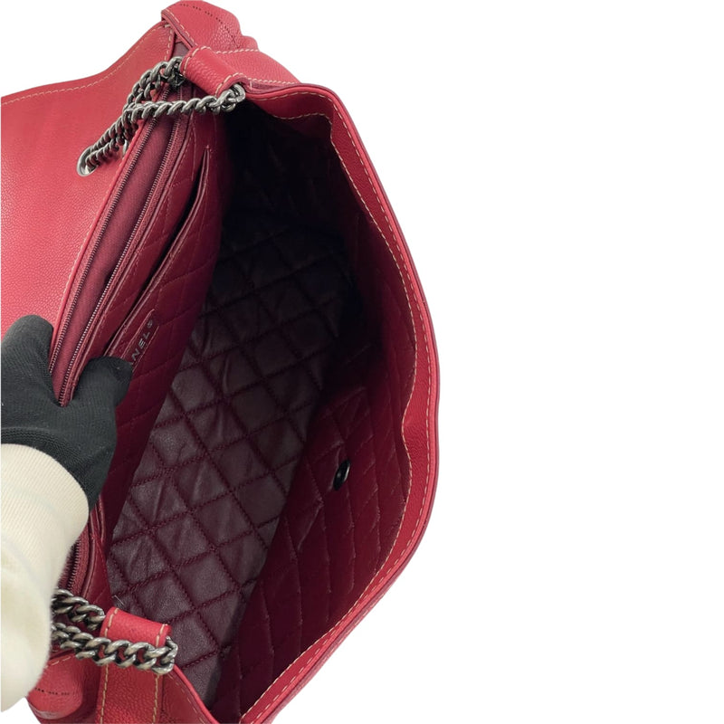 CC Flap Diamond Caviar Red RHW