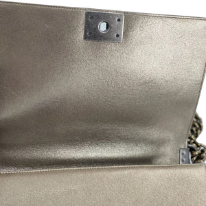 New Medium Boy Leather Gold and Silver Antique RHW
