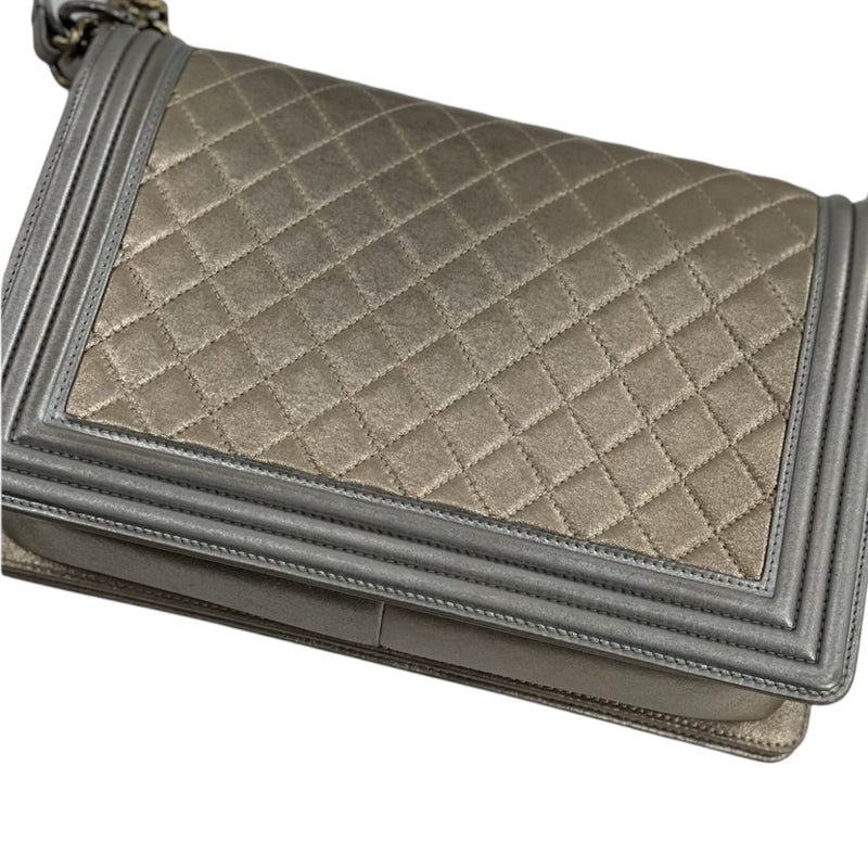 New Medium Boy Leather Gold and Silver Antique RHW