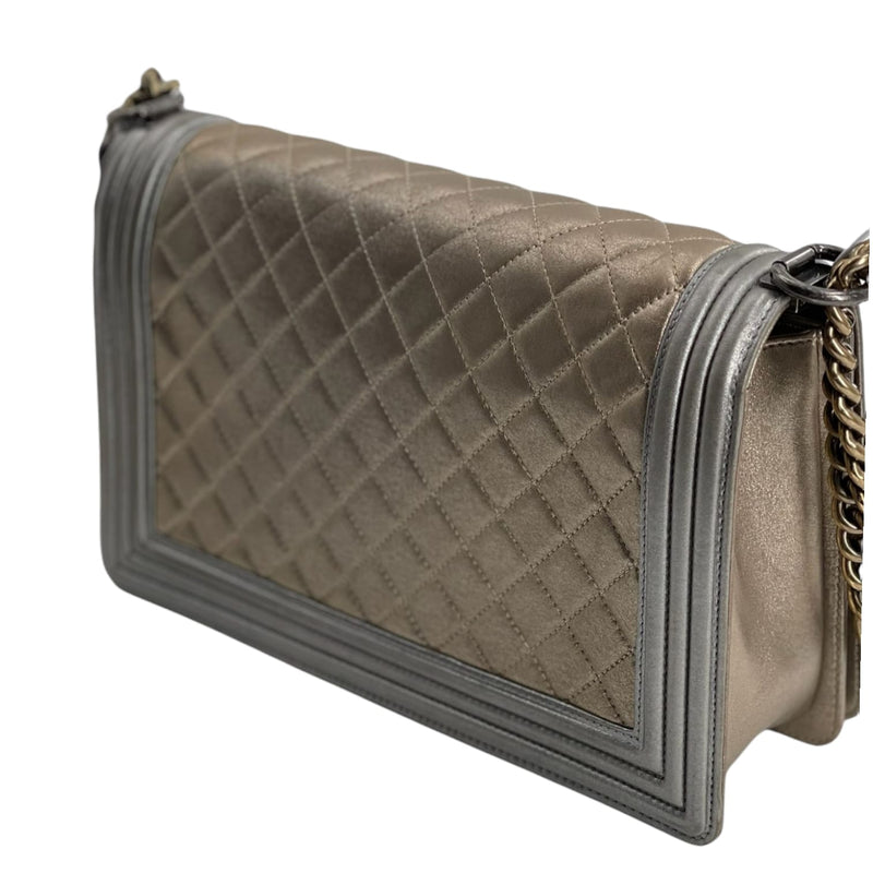 New Medium Boy Leather Gold and Silver Antique RHW