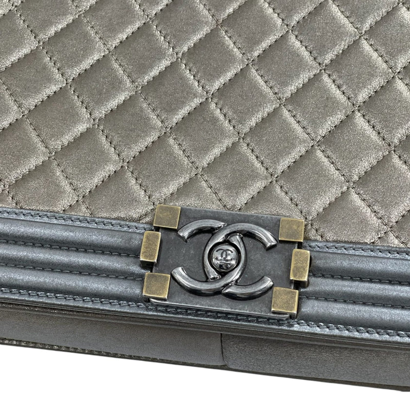 New Medium Boy Leather Gold and Silver Antique RHW