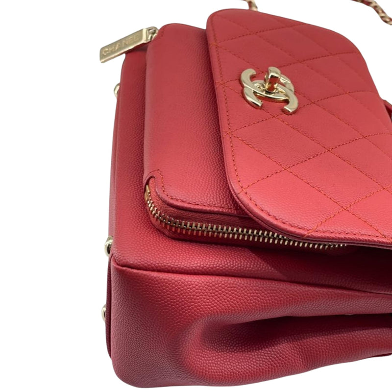 Small Business Affinity Flap Caviar Red GHW