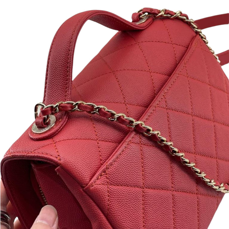 Small Business Affinity Flap Caviar Red GHW