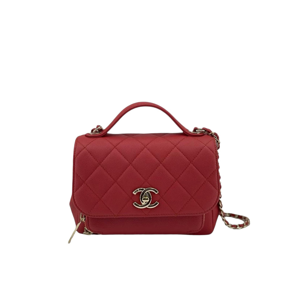 Small Business Affinity Flap Caviar Red GHW