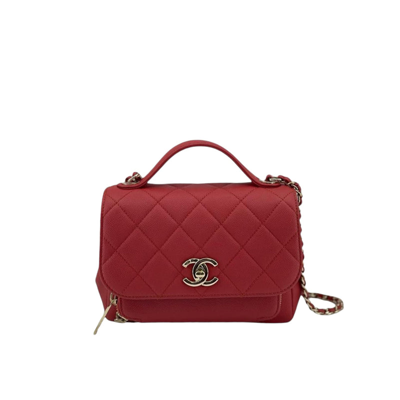 Small Business Affinity Flap Caviar Red GHW
