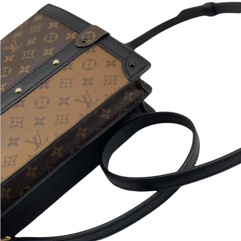 Louis Vuitton Trunk Clutch Bag Cloth with Shoulder Strap