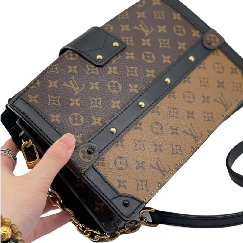 Louis Vuitton trunk clutch monogram reverse canvas GHW