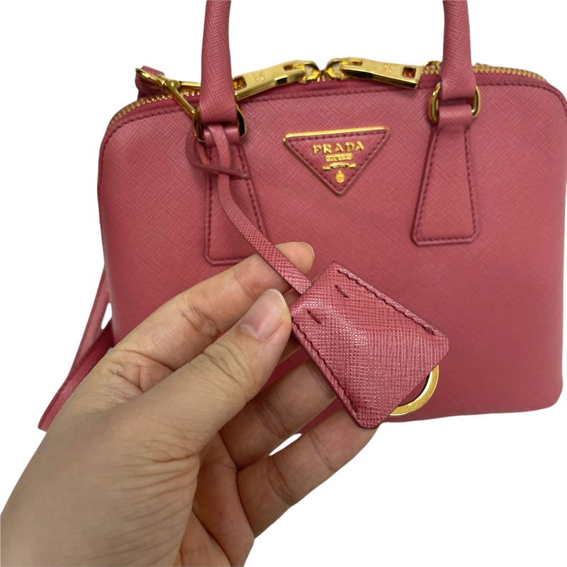 Prada Red Saffiano Leather Alma 25