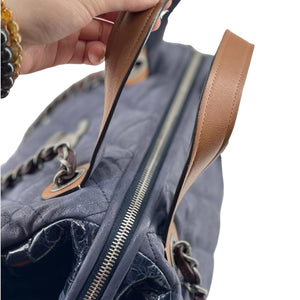 In the Mix Tote Calfskin Navy RHW
